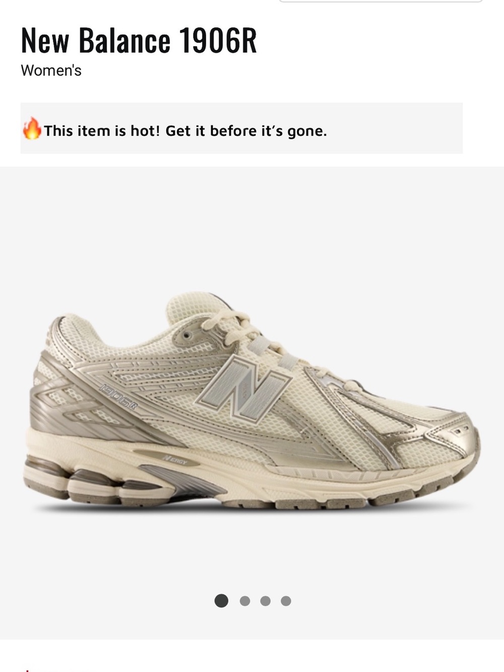 New Balance Women’s 1906R Arrd Stone/Permafrost Cream/Beige Sneaker NIB- Size 10